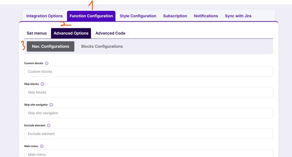 go to Website Settings choose function configuration choose advanced options and thrn choose Nav.configurations