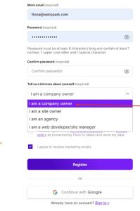 When a user registers as a Company Owner, they must confirm their registration via a confirmation email (delivered within 1–10 minutes).