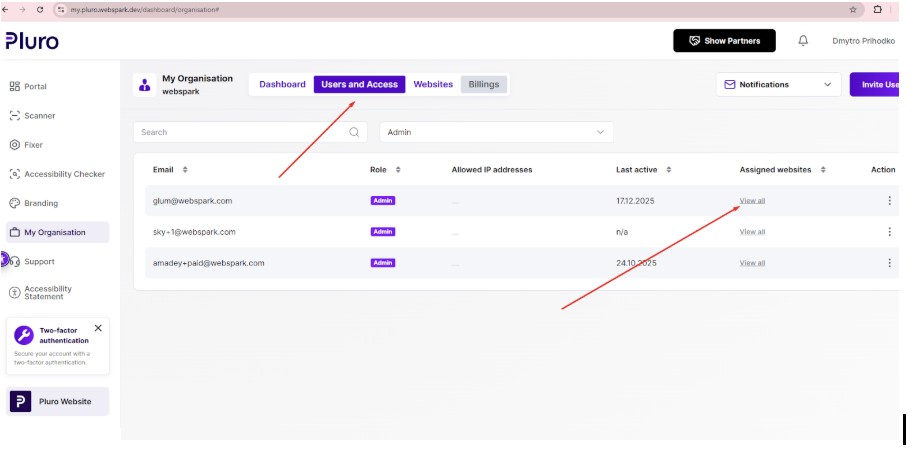 HTML report page and restrictions related to the Org Hub space