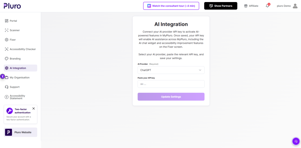 Configuration of the AI account to activate the safe-auto-fixes options during the scanning of new entities and during the scanning of existing entities